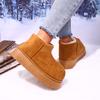 Fashion Platform Snow Boots Women's 2025 New Winter Fur Integrated Short Tube Snow Cotton