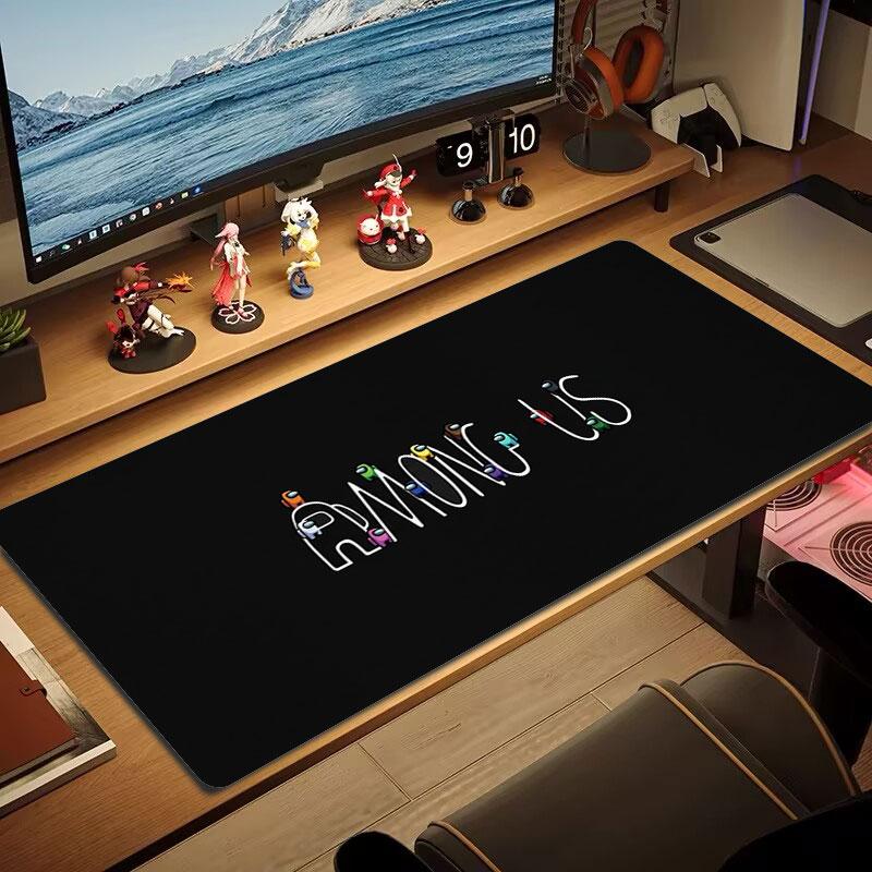 Among Us Large Size Mouse Pad Large Gaming Table Cushion Non-slip Laptop Tablet Big Mousepad XXL Mat Mini PC Playmat With Lock Edge