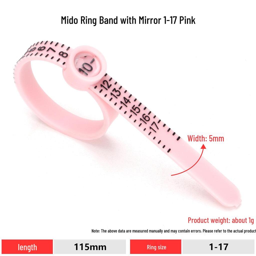 Adjustable Ring Sizer Belt for Finger Measurement
