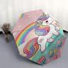 Rainbow Unicorn Outdoor Umbrella - Automatic Open/Closed, Foldable Design, 8-Rib Iron Frame, Festival Gift for Fans and Travelers0104199a