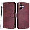 For iPhone 16 Cases Wallet Stand Retro Texture Leather Phone Cover with Lanyard