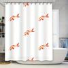 Home Decor Bedruckter Duschvorhang für Badezimmerdekoration Moderne Wasserdichte Vorhänge mit Orangenem Fischmuster