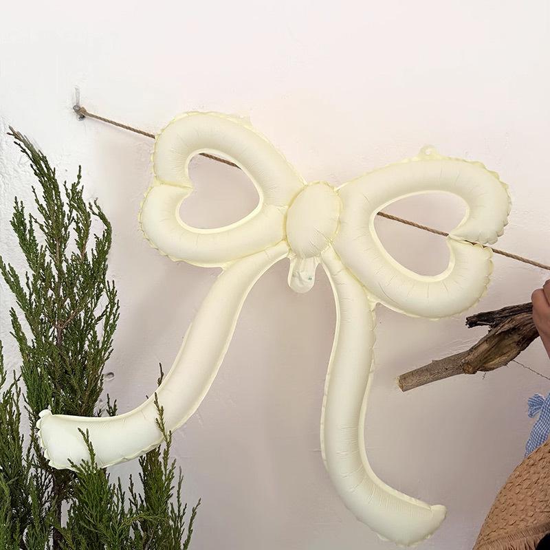 Love Bow Balloon Decoration Scene Arrangement High-End Korean Coffee Dessert Shop Dress Up Birthday