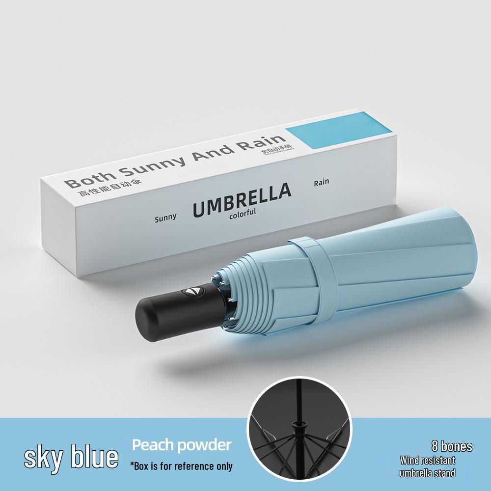 Fully Automatic Dual-Use Sun and Rain Folding Umbrella with Anti-Ultraviolet Sun Protection