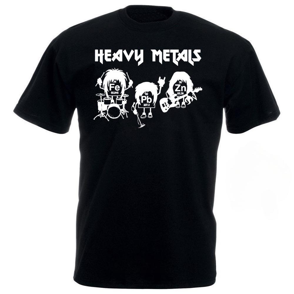 Funny Heavy Metals Periodic Table Band T-shirt XL