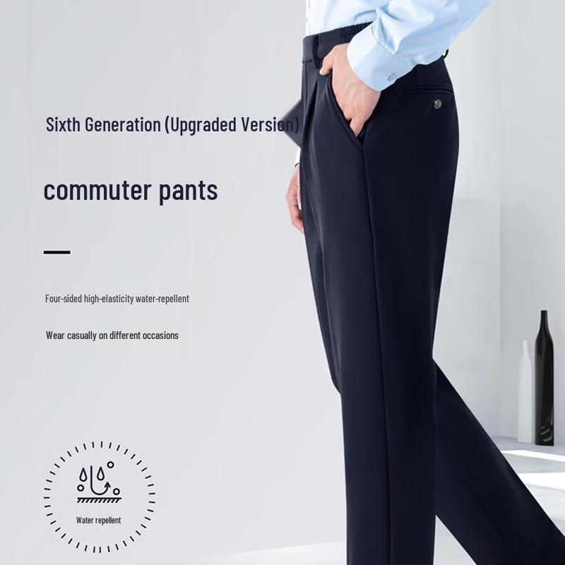 JWCP Men s 6th Gen Spring/Autumn High-Elastic Straight-Leg Formal Pants 180/88B
