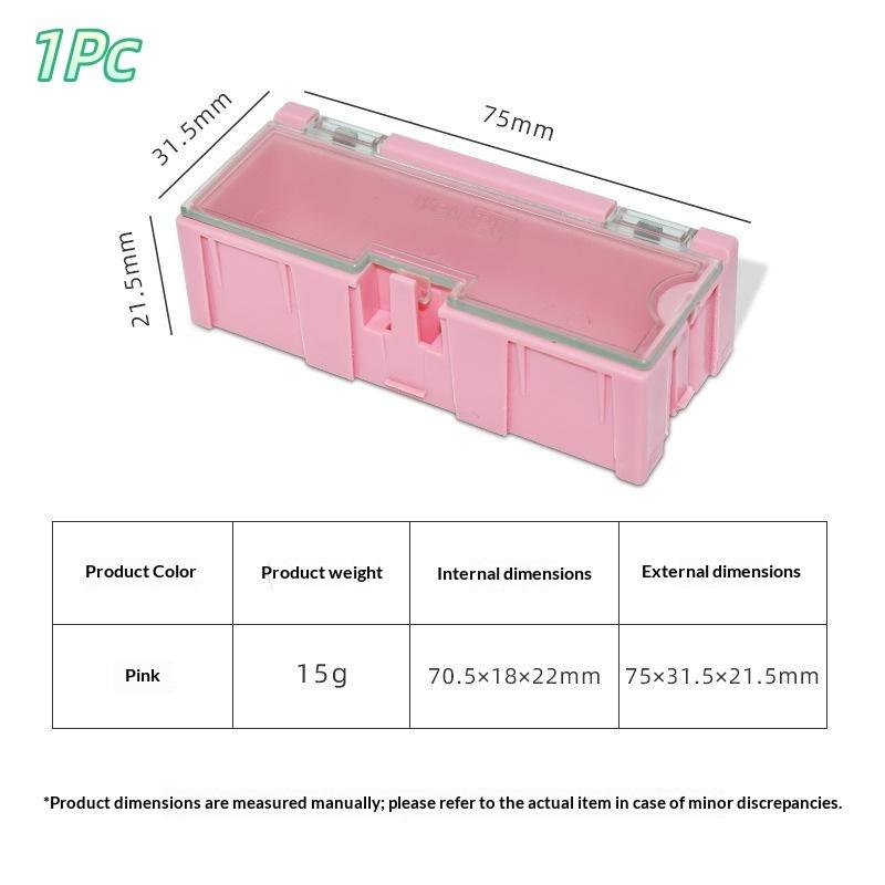 1/2 Pcs Smd Smt Ic Electronic Component Mini Storage Box For Small Parts Jewelry Diy Tools