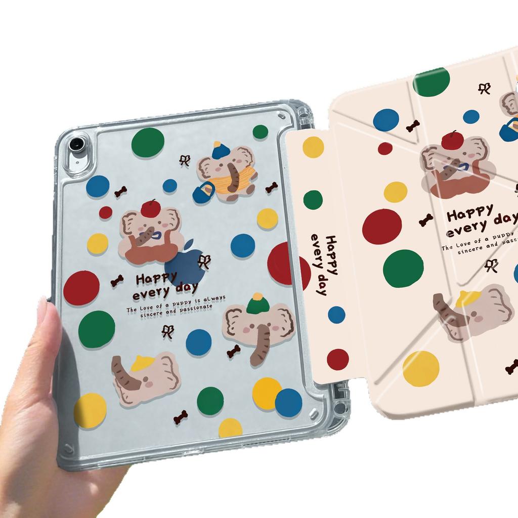 1111 new ipad11 tablet protective case air1/1/1 case with pen slot 1 bear inch a11 transparent and sweet 1y