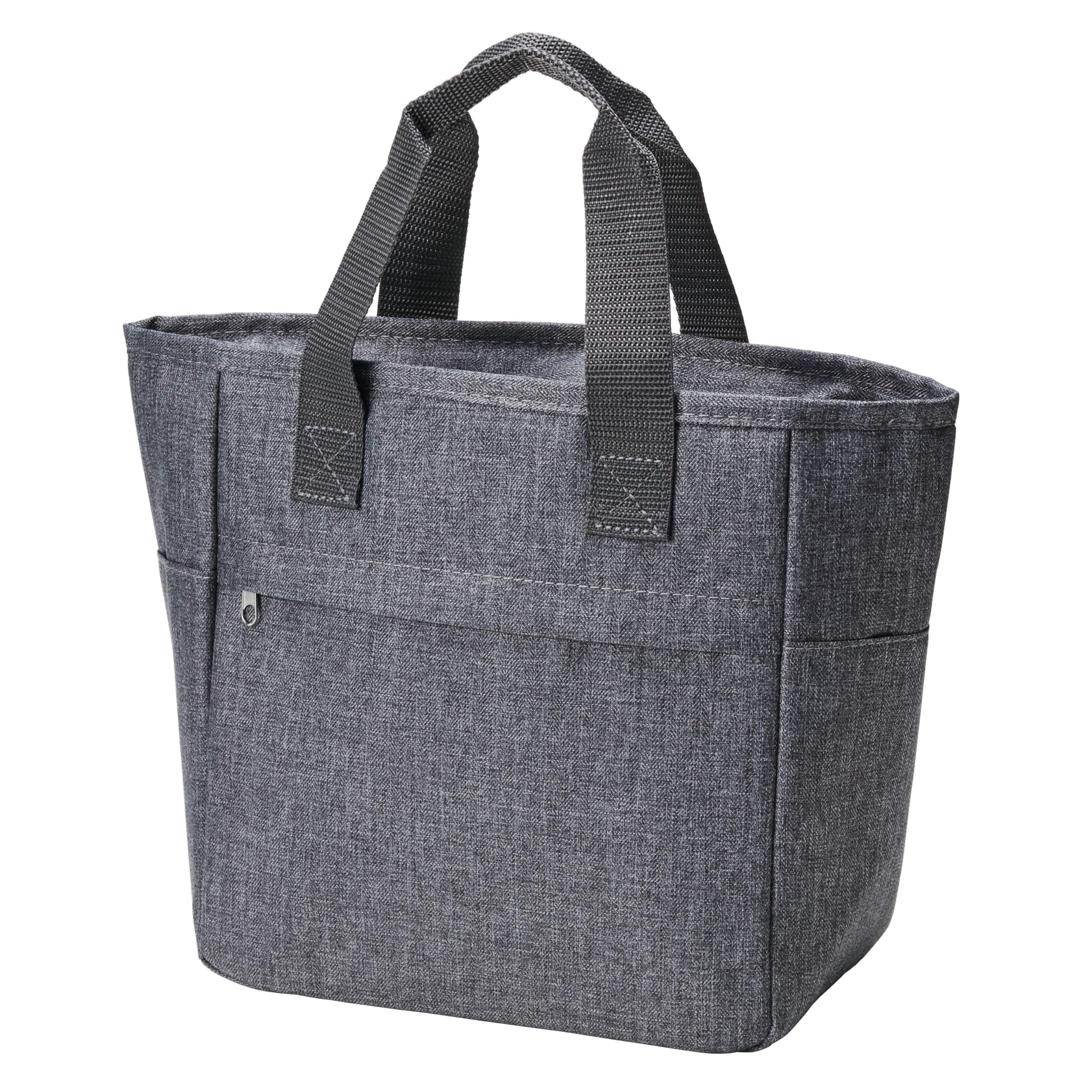 

Torne Lunch Lunch W24 x H25 x D Aluminum Zippered Front Bag/Insulated Bag, Deep, Gray, (Depth) 13cm, Interior, Pocket, P-3640 серый