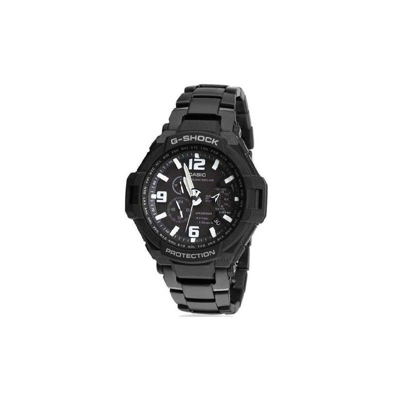 Casio shockproof, antimagnetic, multifunctional running sports, solar quartz movement, Japanese and Korean watches, men s watches, black G-1400D-1A чёрный