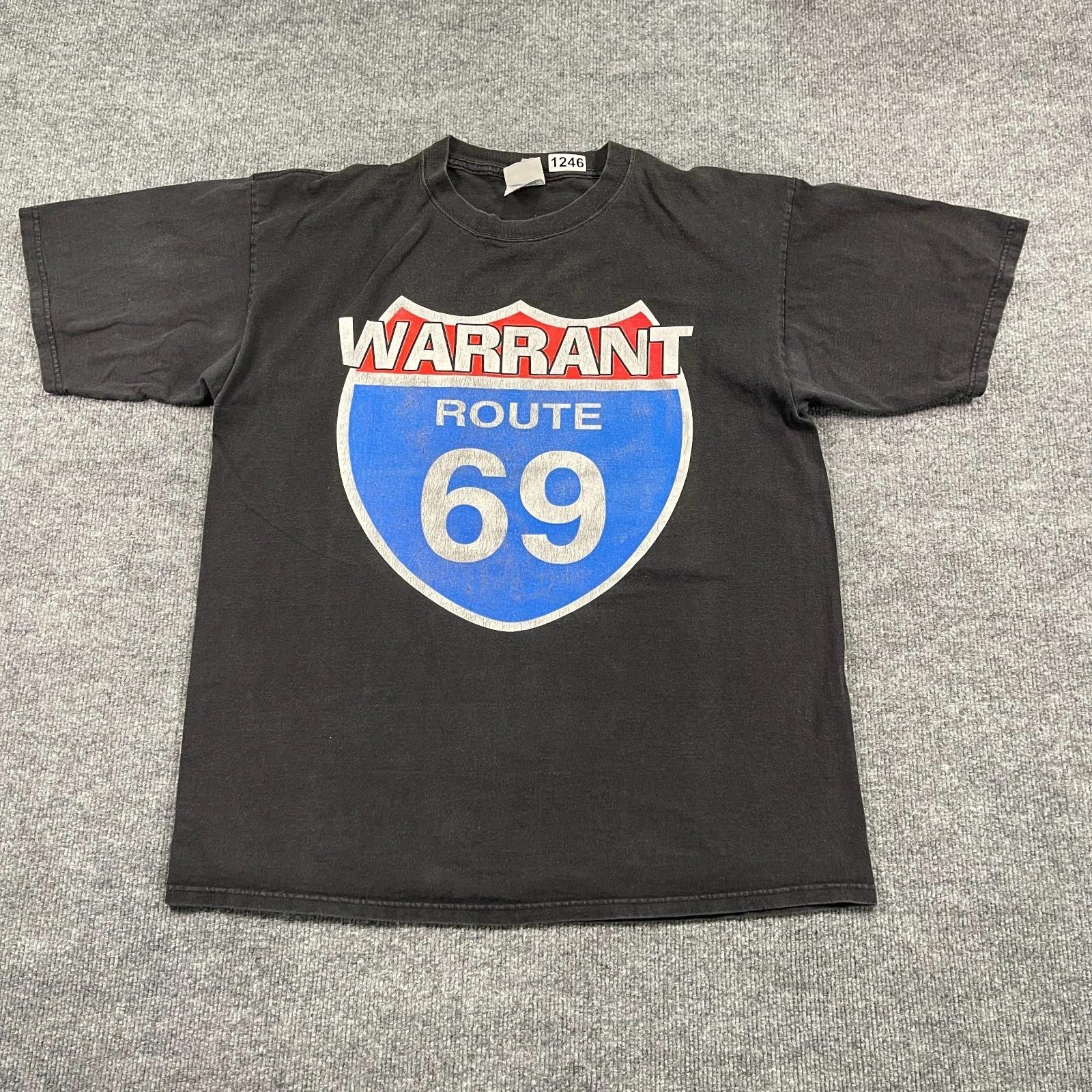 

Vintage 1999 Warrant Route 69 America Metal Band Shirt XL 23x29 Black 2XL