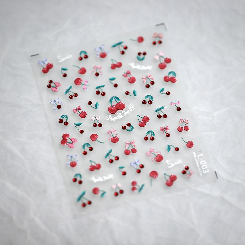 1pcs Cute Cat Claw 3D Jelly Relief Nail Stickers 3D Adhesive Stickers For Nails DIY Slider Nail Art Decorations