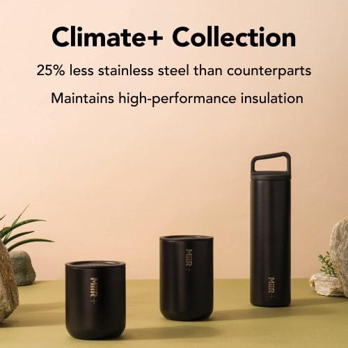 MiiR, Climate+ Vacuum Insulated Wide Mouth Bottle, Carbon Offset, No Plastic Lid, Black, 20 Oz