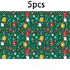 5PCS Festive Printed Christmas Wrapping Paper Gift Wrap Sheet  Holiday Craft Supplies