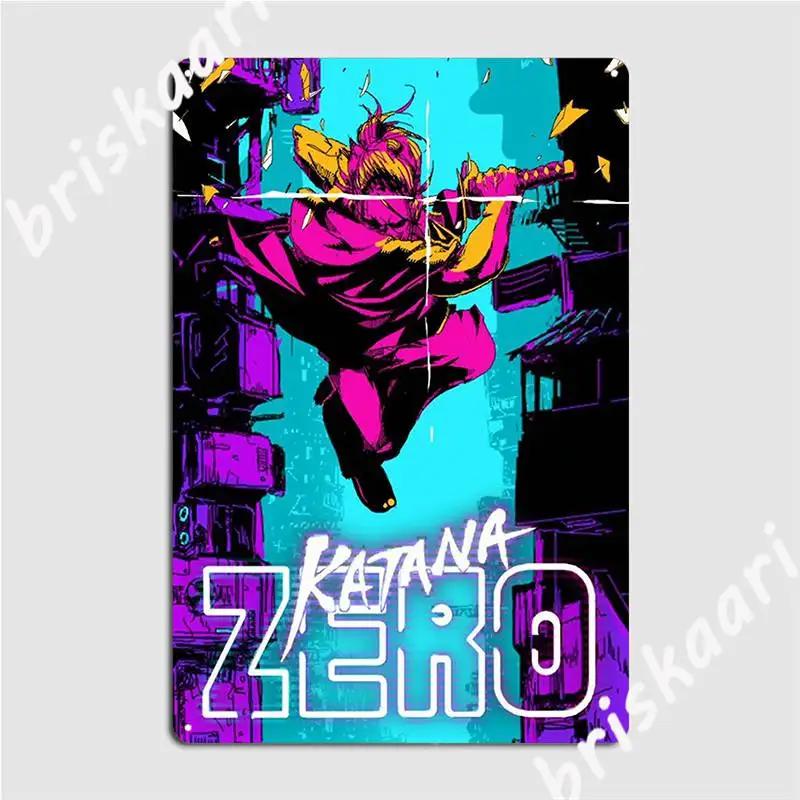 

Katana Zero Metal Sign Kitchen Plaques Cinema Living Room Design Tin Sign Poster 20x30cm