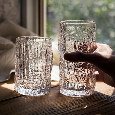 240ml/340ml Tree Pattern Glass Cup Creative Transparent Cocktail Mojito Cups Light Luxury Whiskey Brandy Glasses Exquisite Gifts