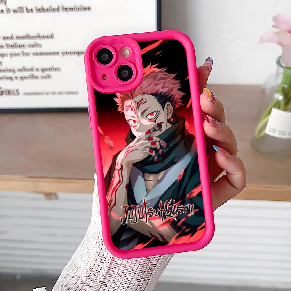Jujutsu Kaisen Sukuna Mobile Phone Case for iPhone 17 16 15 14 13 12 11 Air Pro Max Plus Thicken TPU Colorful Cover Cover Pretty
