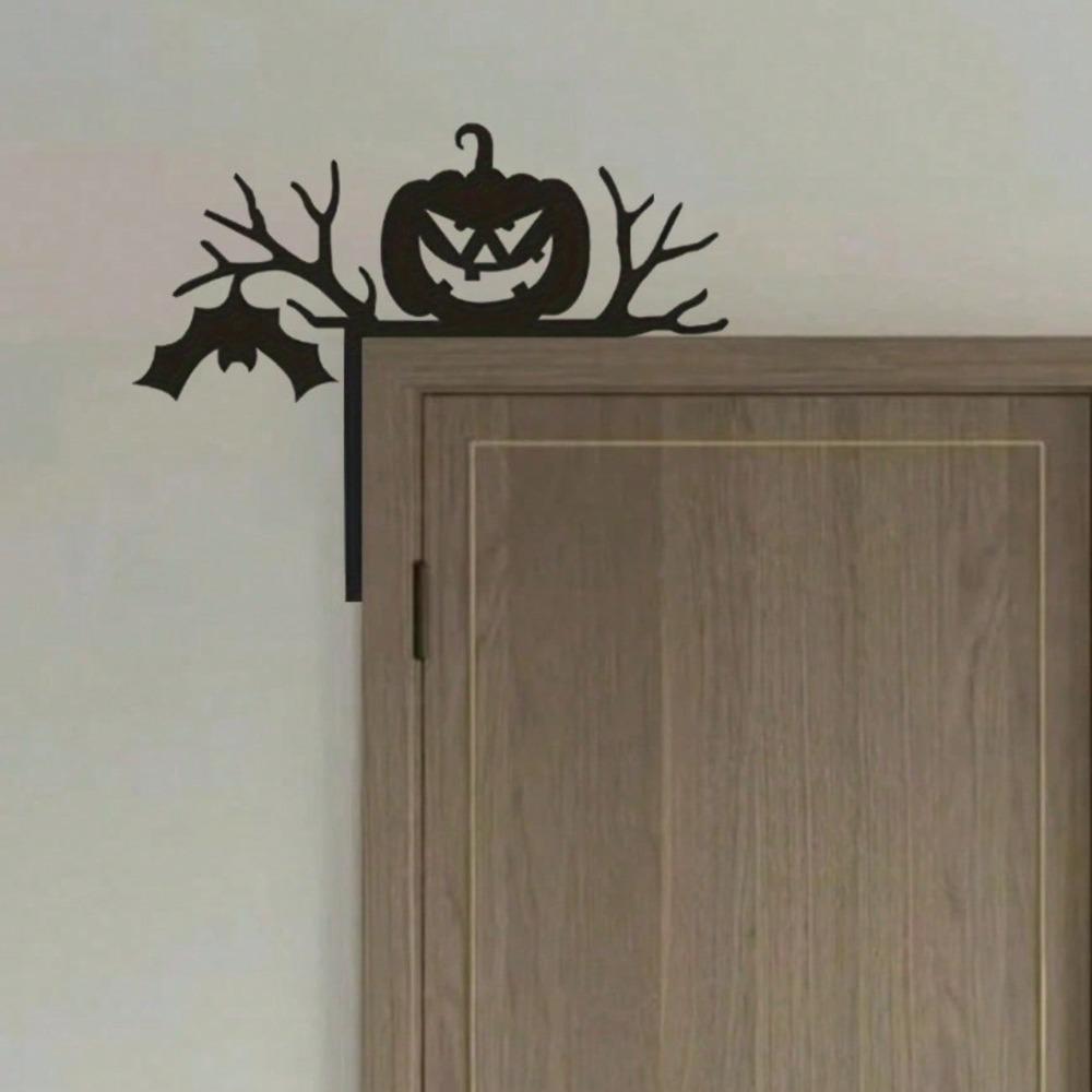 HELLOYOUNG CIFbuy Glow Dark Evil Pumpkin Wall Art, Rustic Metal Halloween Decor, Scary Jack Lantern, Holiday Gift for Christmas New Year