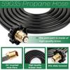 12ft RV Propane Hose with 1/4" Inverted Male Flare, Rubber Camper Propane Tank Hose Connect To 20lb or 30lb Tank, Replacement 59035 Propane Supply