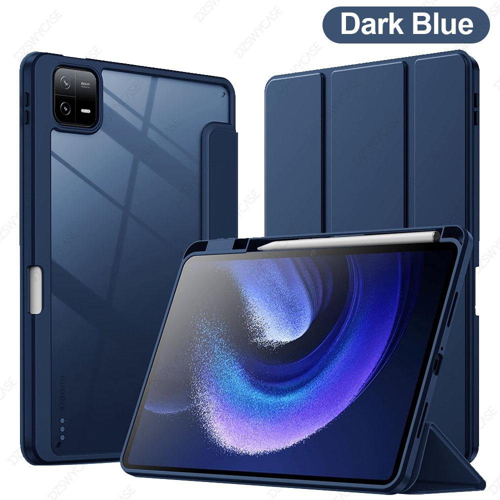 Case for Mi Pad 6/Mi Pad 6 Pro (11-Inch, Model) with Pen Holder, Back Stand Shockproof Tablet Cover, Auto Wake/Sleep