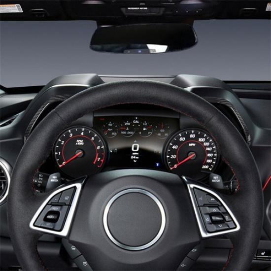 Real Carbon Fiber Car Dashboard Frame Cover Sticker For Chevrolet Camaro 2016-23