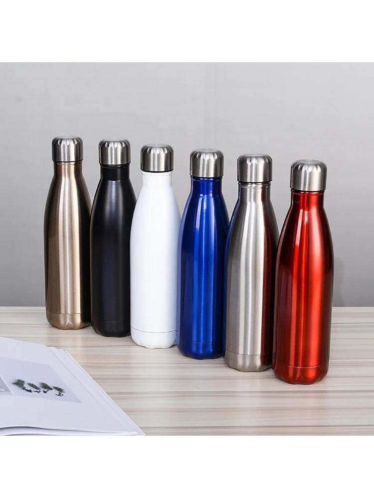 500ml doppelwandiger Edelstahl-Isolierbecher, Cola-Flasche mit großem Fassungsvermögen, Sport-Wasserbecher