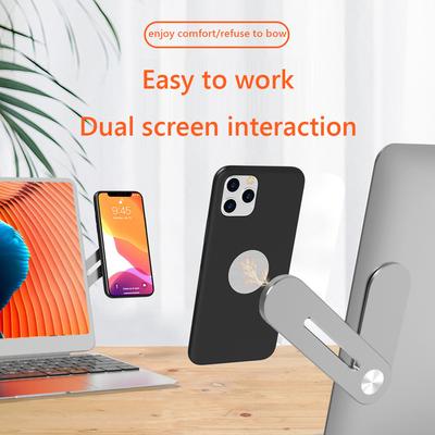 Laptop Phone Holder Foldable Laptop Or Desktop Monitor Side Mount Phone Holder Magnetic Phone Mount for Tesla Model 3/Y/X/S