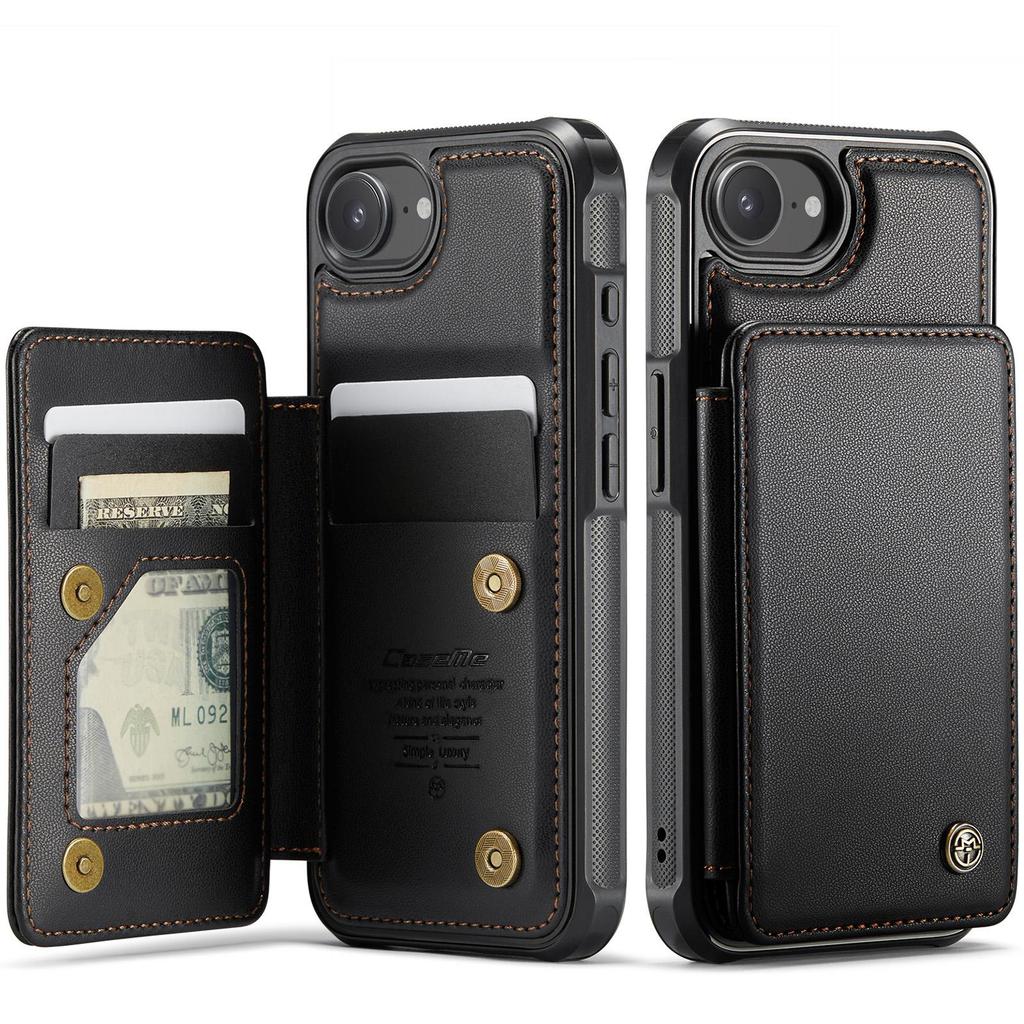 Wallet Card Holder Case for iPhone 17 16 15 14 13 12 11 Pro Max XS XR 6 7 8 Plus SE2 Artificial Leather Cover