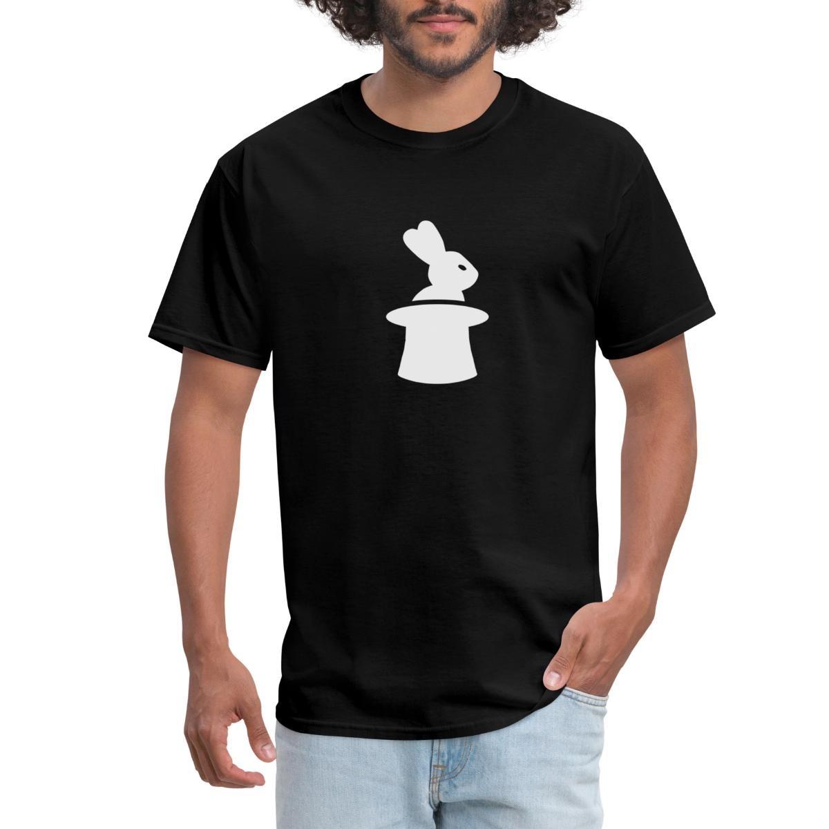Magician Hat With Bunny Magic Men s T-Shirt XXXXL