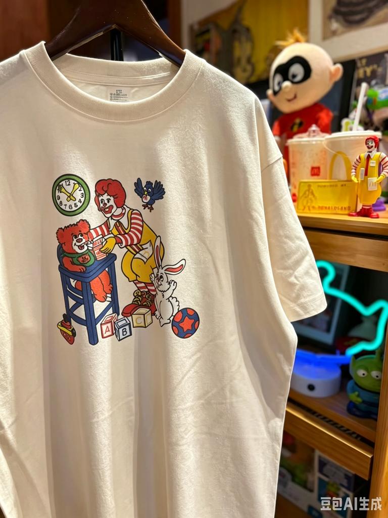 Vintage Workwear Style Round Neck Tshirt Lazy Bf Trend Cotton Cartoon Print Fit Unisexs Clothing Unisexs 2026 Summer T Shirt