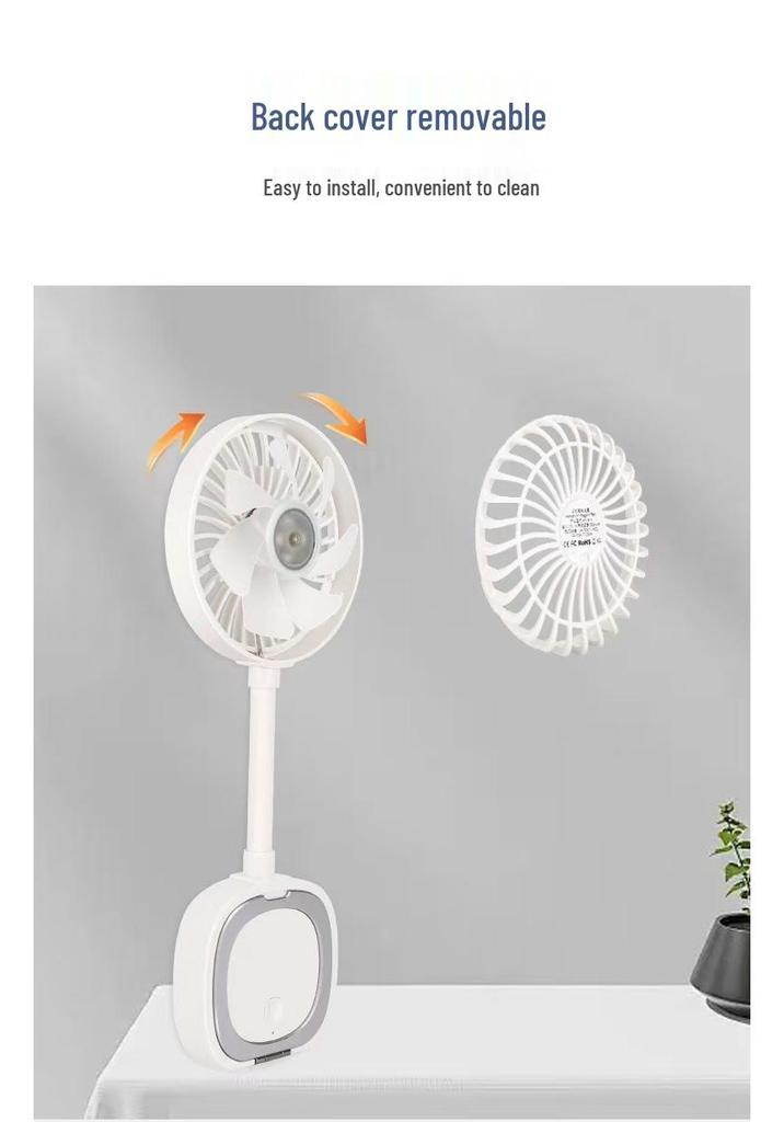 Compact Magnetic Portable USB Fan with Phone Holder