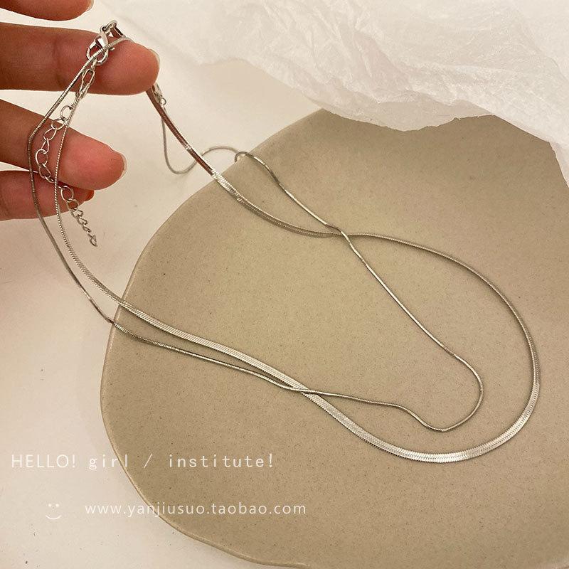 Japan und Südkorea Einfache Perlenkette Damen Leichter Luxus Modebewusst Nischen-Design Temperament Vielseitige Halskette