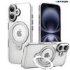 KEYSION 360° Rotating Magnetic Ring Stand Case for MagSafe for iPhone 17 17 Air Matte Transparent Shockproof Phone Back Cover
