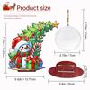 Photo Christmas Tree Table Top Diamond Painting Ornament Kits Wooden 5D DIY Diamond Art Tabletop Decorations Gift for Friends