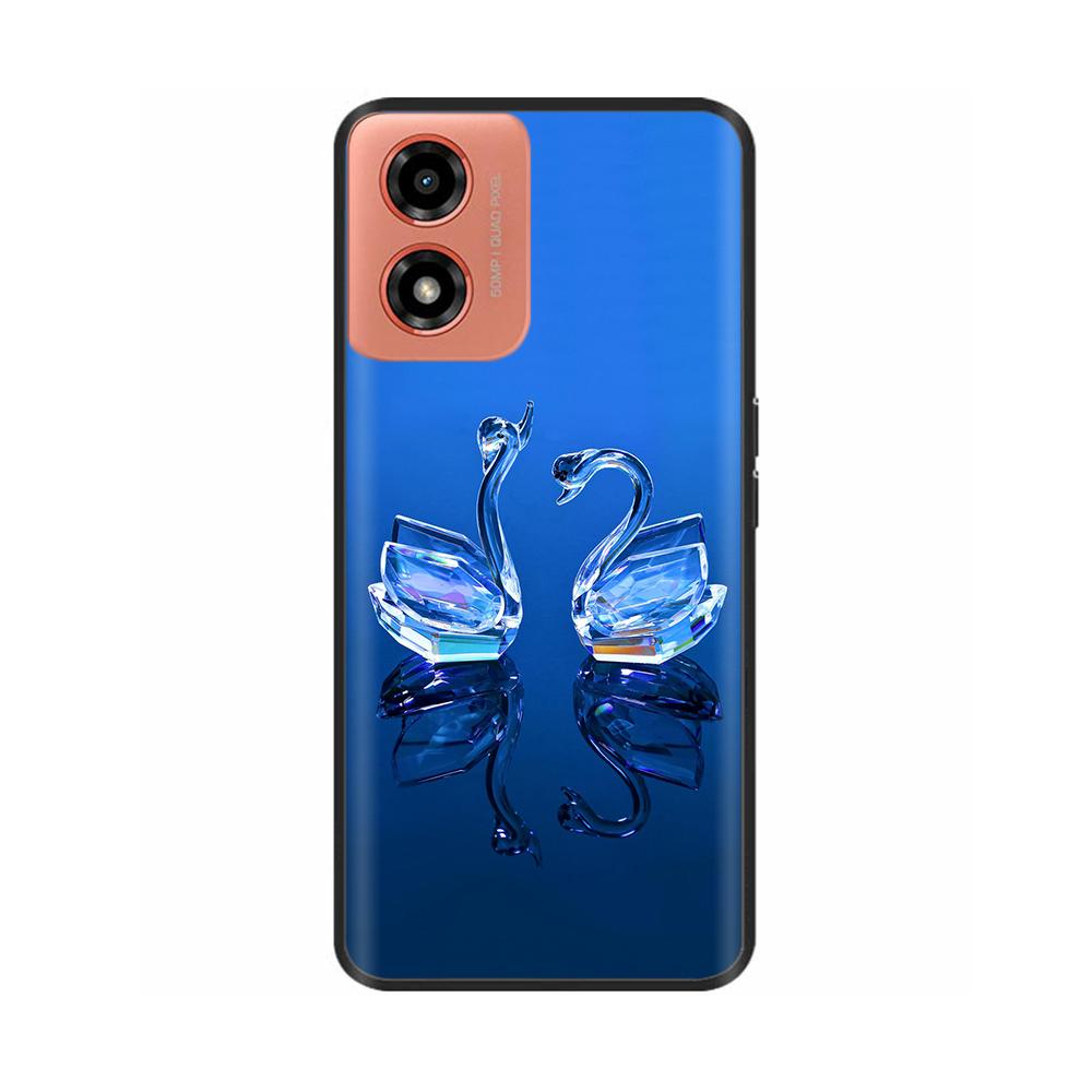 Hülle Für Moto G04s Stoßfest Schwarz Weiches Silikon Rückabdeckung Handyhülle auf Für Motorola Moto G04S G04 MotoG04 MotoG04s Bumper