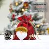 Small Burlap Gift Bag Santa