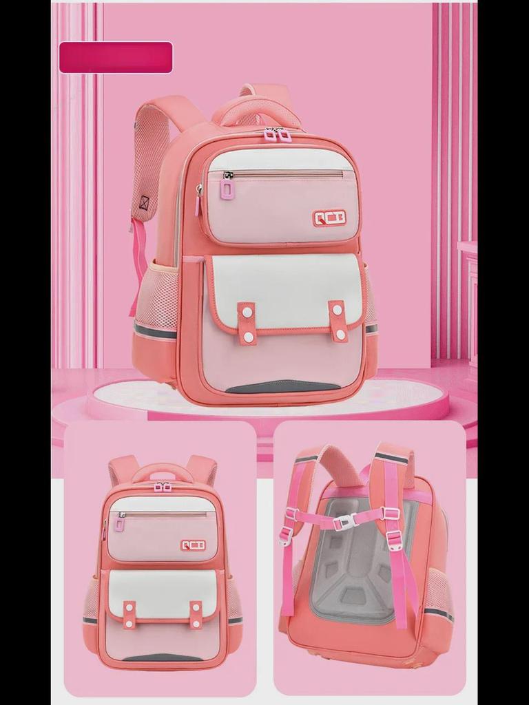 British Style Large-Capacity Backpack for Elementary Students 1-6, Light and Spine-Friendly Design