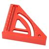 Red Woodworking Square Ruler Aluminum Alloy Triangle Shape Triangular Ruler Engraved Metric Scale Carpenter Square