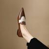 New 2024 Spring Women's Mary Jane Shoes Shallow Pointed Toe Women's Elegant Low Heel Women's Casual Shoes