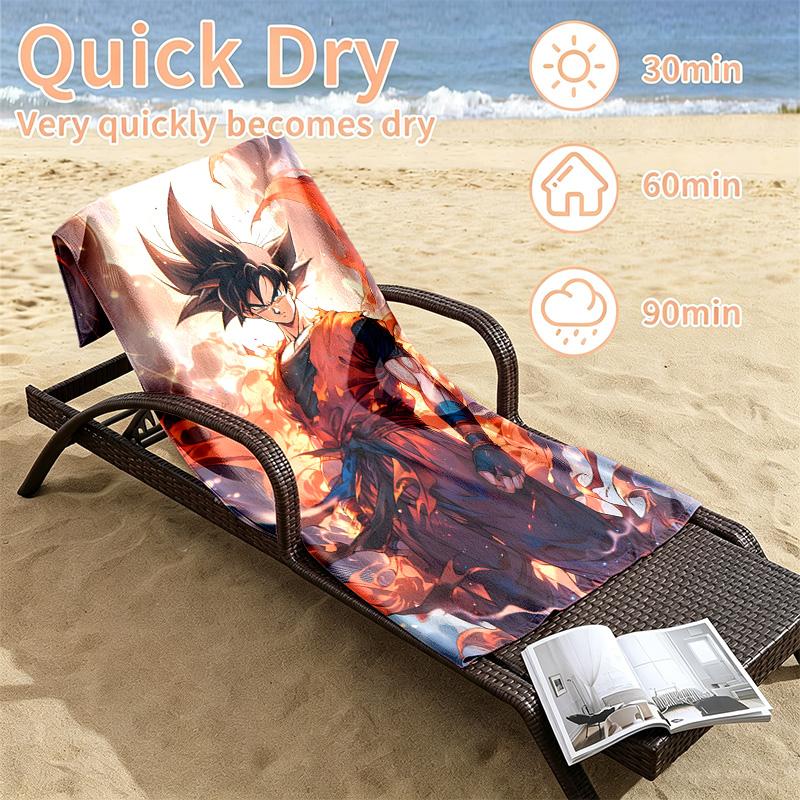 Dragon Ball Beach towels also serve as bath towels summer essential a musthave for the outdoors the beach and the pool