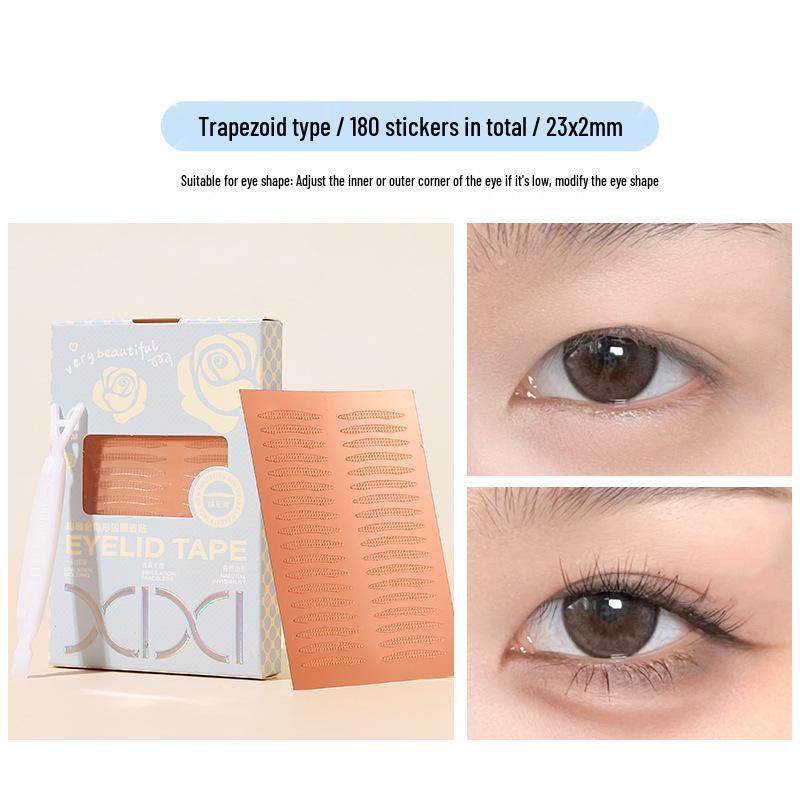 XIXI Rose Gold Invisible Double Eyelid Stickers: Natural, Non-Reflective for Puffy or Single Eyelids