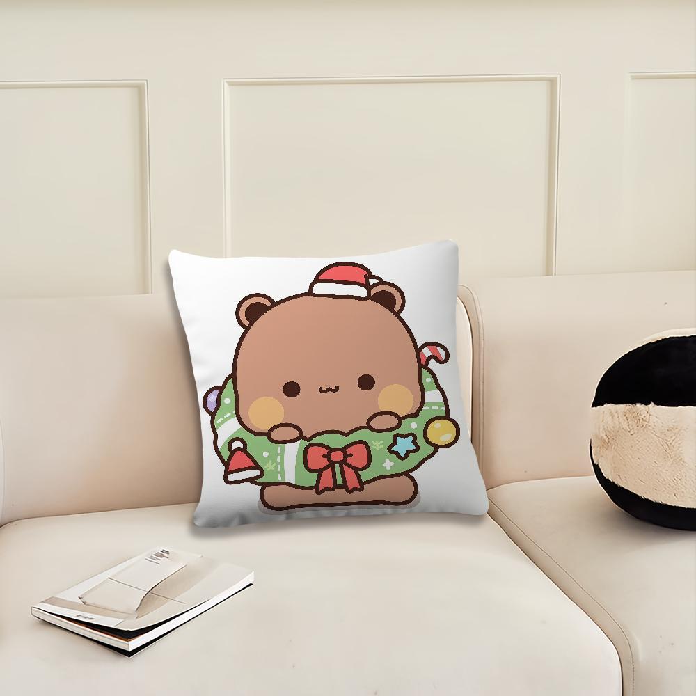 Cartoon dudu bubu Christmas tree cute cushion cover Pillow Cover Decoration Room Home Sofa living Office Car Nordic Simplicity