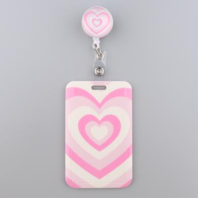 Grey's Anatomy Cartoon Retractable Badge Reel With Nurse ID Business Credit Card Work Card Pink Love Badge Holder Accessories