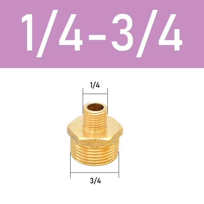 Mässingsrör Hex Nippelkoppling Snabbkoppling Adapter 1/8 1/4 3/8 1/2 3/4 1 Hane till Hane Gänga Vatten Olja Gas Anslutning