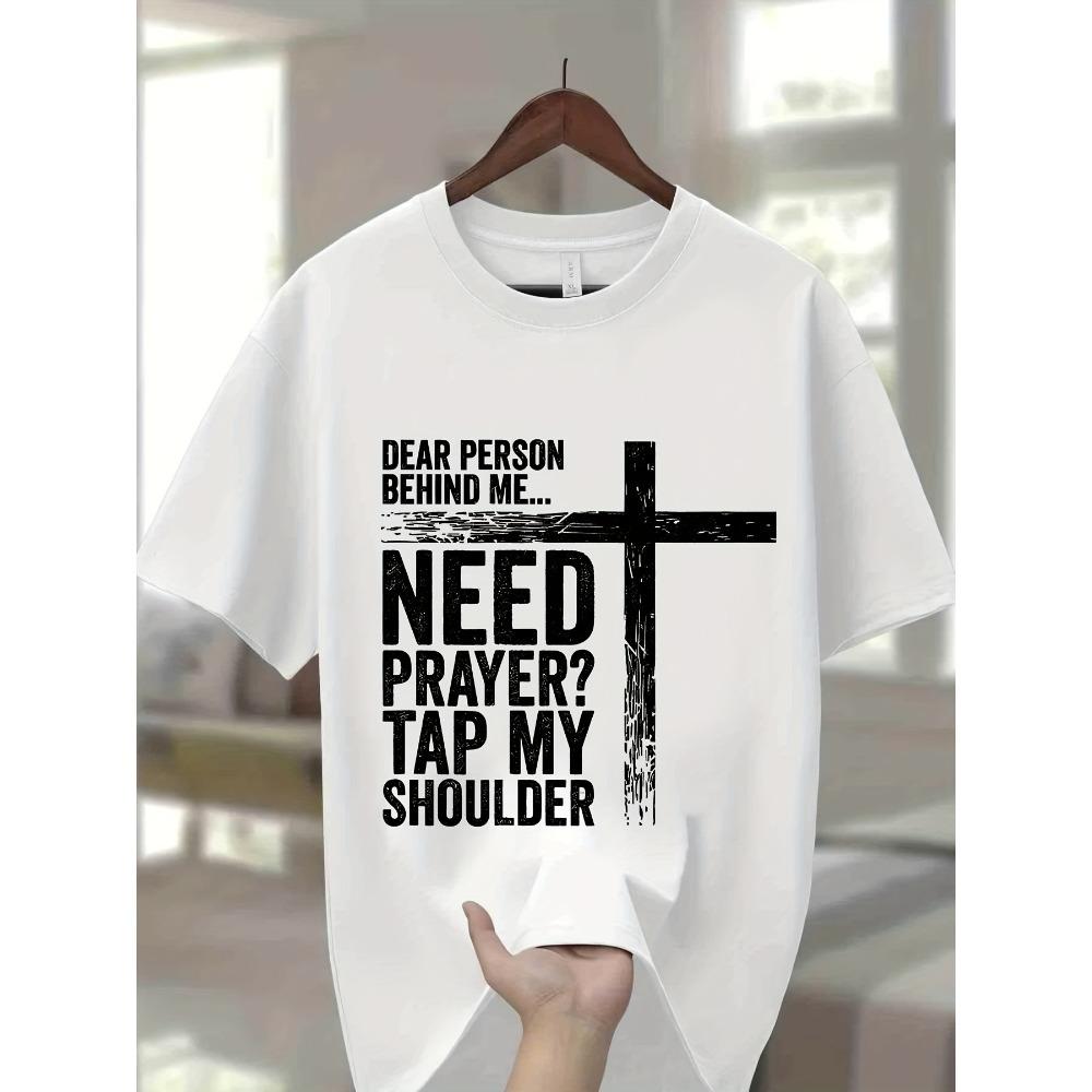 

Футболка европейского размера с мягкой и дышащей спинкой, с принтом в виде молитвы для того, кто ее написал, идеально подходит для лета.. Это лучший выбор для использования на открытом воздухе. S белый