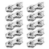 10Pcs Steel Wire Rope Chuck Lock 304 Stainless M3 Double Clip Clamp for Industrial Mechanism