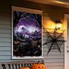 Multicolor Fake Window Banner Large Size Halloween Party Backdrop  Party Ornament