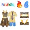 Party Dress For Halloween Cosplay Crazy Elemental City Cosplay Ember Fire And Wade Water Gown