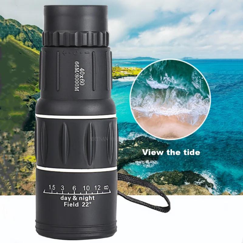 40X60 Monocular Telescope High-definition High-magnification Dual Focus Outdoor Observation Travel Viewing Telescope