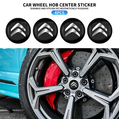 4 STKS Auto Sticker Wielnaaf Center Embleem Badge Decal Voor Citroen C4 Grand Picasso Sedan Berlingo Jumper Accessoires